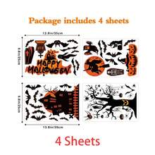 8/4 tấm dán kính Halloween, nhãn dán kính lâu đài Halloween tái sử dụng có thể tháo rời, decal trang trí tủ lạnh, phù hợp trang trí kính cửa sổ Halloween, dùng cho scrapbook, trang trí nhà cửa, phù thủy, lâu đài, bí ngô, dơi, nhện - Nhiều màu - Xem 10