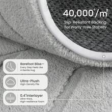 Sour Lemon Rugs Living Room Large 200x300cm,3D Area Rugs For Bedroom, Extra Large Rug For Living Room Geometric Diamond Pattern, Washable Soft Shaggy Non Shedding Fluffy Carpet Mat For Living Room, Bedroom, Kitchen & Office - Light Grey - View 3