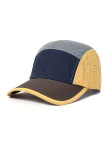 1pc Colorblock Washed Soft Crown Baseball Cap, Silver Rhinestone Trim With Pink Heart Embroidery, Gentle Contrast Color, Back Side Light Pink English Embroidery Accent, Soft Light Color Palette Flattering Skin Tone, Curved Brim To Shape Face, Adjustable Fabric Buckle, Korean Style Girl Daily Outing Fresh Versatile Sun Protection Baseball Cap - Baseball Cap - View 10