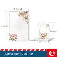 TX Acrylic Tray And Tissue Box Set, Rectangular Welcome/Reception Phrase Tray, Transparent Napkin Holder, For Entertaining Guests/Afternoon Tea/Coffee Table Decoration, Suitable For Home, Living Room And Wedding Party Decoration. - Multicolor - View 17