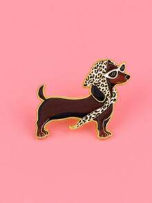 Dachshund Fan Gift Metal Enamel Badge Accessory Jewelry Backpack/Briefcase/School Bag Pin - Multicolor - View 7