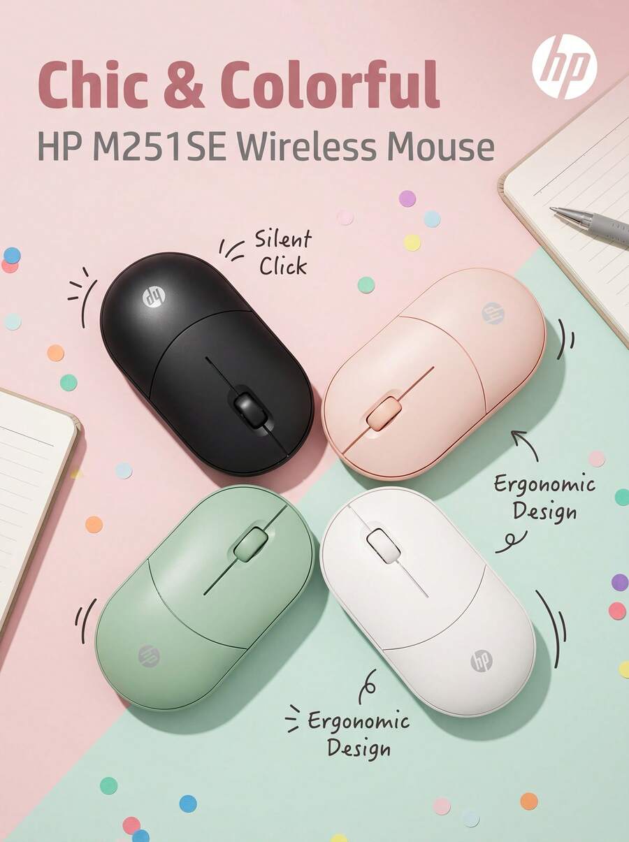 HP Lightweight Wireless Mouse With Convenient Battery Design And 2.4G Anti-Interference Transmission, Suitable For Long-Term Office And Mobile Office Use. M251SE - View 1