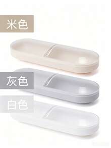 Portable Travel Cotton Swab Dispenser With Lid, Multifunctional Plastic Mini Storage Box, Organizer Container For Cotton Pads, Hair Ties, Small Beads, 1PC - 1PC - View 12