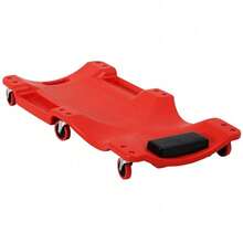 Mechanic Vehicle Creeper, Under-Car Rolling Crawler Board, With Headrest, Wheels, Red - A - View 12