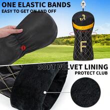 1pc Golf Club Cover,Fashionable Golf Head Cover, Golf Fairway Wood Head Cover - Golf Headcovers For Woods, Suitable For The Most Brands - Multicolor - View 3