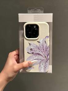 1件 白色與淺紫色斑點百合簡約個性化 TPU 防震全包覆手機殼，適用於 Apple 17 16 15 14 13 12 11 Pro Max Air 及系列 - 彩色 - 查看 4