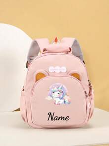 Ransel Mini Nilon yang Dapat Disesuaikan dengan Motif Unicorn Kartun, Tali Bahu yang Dapat Diatur, Penutup Resleting, Hadiah Ulang Tahun - MultiWarna - View 35