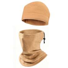 Soft Fleece Hat And Adjustable Neck Gaiter Set, Windproof Warm Head Cover For Cycling Skiing Running Daily Outdoor Activities - Multicolor - View 10