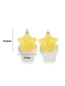 10件/組 星星DIY吊墜 果凍色壓克力星星飾品 可愛透明星星吊墜 DIY手鍊手機鍊珠寶手工配件 - 果凍色星星吊墜 - 查看 3