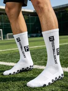 1/2/3/4 Pairs FS Pattern Football Socks, Shock-Absorbing, Comfortable, Durable Sports Socks, Suitable For Outdoor Fitness Basketball Socks, Mid-Calf Socks, Back To School Essential, Christmas Gift - Multicolor - View 3