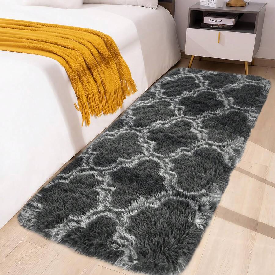 EDIMENS Runner Rug Hallway 300cm Long, Non Slip Runner For Hallway Black, Washable Bathroom Runner Rug For Kitchen, Fluffy Area Rugs For Hallway, Living Room, Bedroom, Bathroom, Bedside Rug