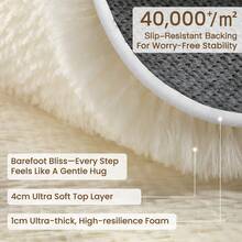 EDIMENS Runner Rug Hallway 300cm Long, Non Slip Runner For Hallway Black, Washable Bathroom Runner Rug For Kitchen, Fluffy Area Rugs For Hallway, Living Room, Bedroom, Bathroom, Bedside Rug - Creamy White - View 9