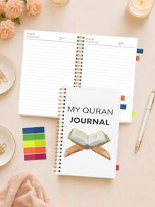 1本 A5 My Diary 密碼筆記本 螺旋裝訂 登入記錄本 附字母索引分頁標籤與防水封面，返校辦公桌配件，適合學校教師使用的筆記本 - 長方形 - 查看 6