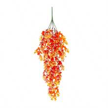 2pcs Mori Style Eucalyptus Hanging Vines, Round Leaves With Natural Drooping Vines, Versatile For Various Decor Scenarios, Highly Adaptable, Suitable For Garden Decoration, Gardening Supplies, Wedding Backdrop, Entryway/Windowsill Arrangement, Fireplace Decor, Autumn Home Soft Furnishing, Creating A Warm And Healing Autumn Atmosphere - Multicolor - View 4