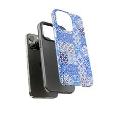 Funda de teléfono de cerámica: diseño azul de estilo portugués, funda protectora - Blanco - Ver 6