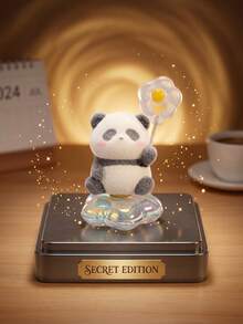Cute Animal Rotating Desktop Ornament Set, Mysterious Blind Box Mini Figures (6 Regular + 1 Hidden Panda), Fingertip Spinning Toy, Cute Aesthetic Office Workstation Decor And Surprise Gift - Multicolor - View 5
