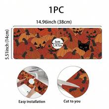 1pc Halloween Pumpkin Black Cat Design, Non-Slip Rubber Faucet Splash Guard, Bathroom Faucet Splash Pad, Mud Guard, Moisture-Proof Non-Slip Faucet Mat, Kitchen Countertop Accessory. Protect Your Kitchen Countertop. - Multicolor - View 11