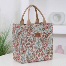 DLIU New Nylon Fabric Pattern Large Capacity Portable Inner Bag With Zipper Semi-Sealed Inner Pocket, Can Be Used As Lunch Box, Work Commute Bag, Mom's Handbag, Shopping Bag - Red - View 10