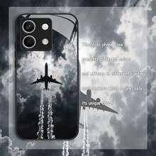 [24h Shipping From DE/FR/ES]Apple 11-17  21-26 Ultra Phone Case - Black And White Drone Top View Artistic Realism Black Tempered Glass Phone Case For Xiaomi 15Ultra/14/14Ultra/14Pro/13/12Pro,  Note 14/Pro/Pro+/13Pro/Pro+/12/Pro/Pro+/S/Turbo/11/Pro/11T Pro/10/10C/12/12C/13/13C/K40 High-End Internet - 1 Piece Of Picture Color - View 1