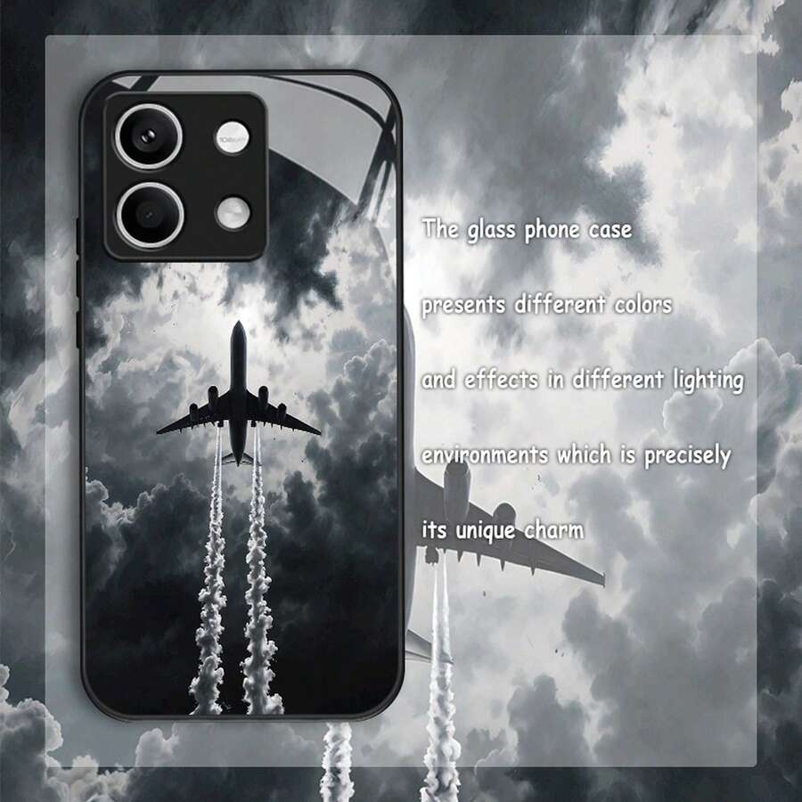 [24h Shipping From DE/FR/ES]Apple 11-17  21-26 Ultra Phone Case - Black And White Drone Top View Artistic Realism Black Tempered Glass Phone Case For Xiaomi 15Ultra/14/14Ultra/14Pro/13/12Pro,  Note 14/Pro/Pro+/13Pro/Pro+/12/Pro/Pro+/S/Turbo/11/Pro/11T Pro/10/10C/12/12C/13/13C/K40 High-End Internet - 1 Piece Of Picture Color - View 1