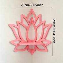 1pc Bohemian Lotus Corner Wall Shelf, Floating Display Rack For Crystal, Candle, Plant, Suitable For Bedroom, Living Room, Yoga Room Zen Home Decor - Hollow Lotus - View 4