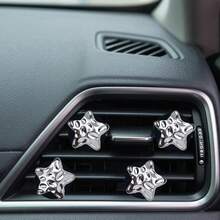 4pcs Electroplated Star Air Vent Clip, Luxury Fashion Lightweight, Cute Holiday Gift, Fragrance-Free (Fragrance Pad Not Included) - Electroplated Stars - View 12