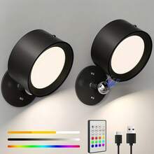 1pc LED Double-Sided Glowing Magnetic Wall Lamp, Multi-Function 360° Rotating, Suitable For Living Room, Bedroom, Hallway, Bedside And Other Home Lighting, Hallway Light, Bedroom Decor, Modern Fashion Wall Lamp - 1PC - View 8