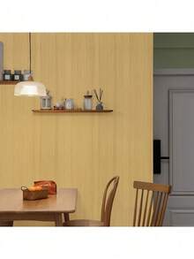 1pc PVC Vinyl Wallpaper, American Oak Wood Grain Wallpaper, Waterproof Self-Adhesive Wardrobe Kitchen Furniture Wall Sticker, Living Room Decoration, Renovation Sticker, Removable Wall Panel, Wallpaper, Spring Decor, Home Refresh, Holiday Decoration Sticker, Birthday Graduation Gift - Light Gray - View 4