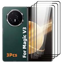 3 buah Pelindung Layar Kaca Tempered Melengkung 9H untuk Honor Magic V5/Magic V3/Magic8 Pro/Magic7 Pro/Magic7 Lite/Honor 400 Pro/Honor200 Pro/Honor200, Pelindung Layar Ponsel Anti Gores Definisi Tinggi Cakupan Penuh Bebas Gelembung - Clear - View 13