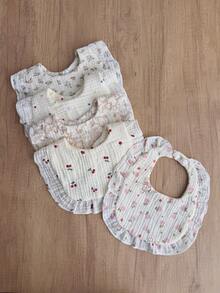 New Style Ruffle Edge Cotton Gauze Bibs For Baby, Infant Drool Bibs, Class A - Multicolor - View 7