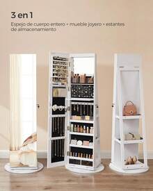 Jewelry Armoires & Chests - White - View 4