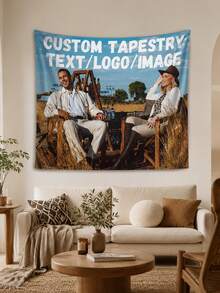 Customized Wall Tapestry, Can Add Personalized Photos, Bedroom, Dorm Decor Wall Background, Perfect Gift For Birthday, Anniversary, Valentine's Day And Party Wall Decoration, Photography Prop - Multicolor - View 3