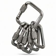 2/6 Buah Gantungan Kunci Persegi dengan Desain Gesper Putar, Klip Gaya Carabiner untuk Aktivitas Luar Ruangan, Ideal Sebagai Liontin Kecil untuk Ransel dan Gantungan Kunci untuk Penyimpanan di Rumah. - MultiWarna - View 8