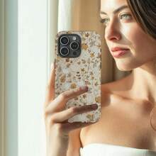 Autumn Pumpkin Phone Case: Leaf Pattern Protective Cover, Double-Layer Protection - White - View 8
