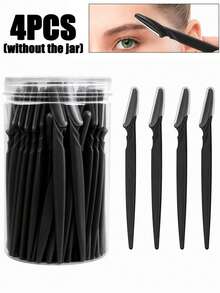 60/30/12/6/3/1pc Eyebrow Trimmer And Razor, Exfoliating Shaving Tool, Body Hair Removal Trimmer And Facial And Set, Long Handle Blade With Precision Protective Cover, Women's Eyebrow Shaping Tool, Suitable For Daily Or Travel Use., Face Razor - Multicolor - View 10