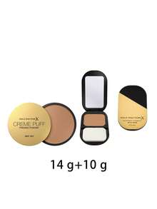 Max Factor [حزمة] بودرة مضغوطة 42 بيج عميق 14 جرام + كريم أساس مضغوط فيسفينيتي 076 ذهبي دافئ 10 جرام - 42 بيج داكن + 076 ذهبي دافئ - مشاهدة 2