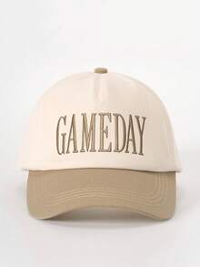 1件中性款「GAMEDAY」豹紋網眼棒球帽，個性化字母刺繡棒球帽，戶外防曬休閒帽，適合春秋季、旅行、海灘 - 棒球帽 - 查看 5