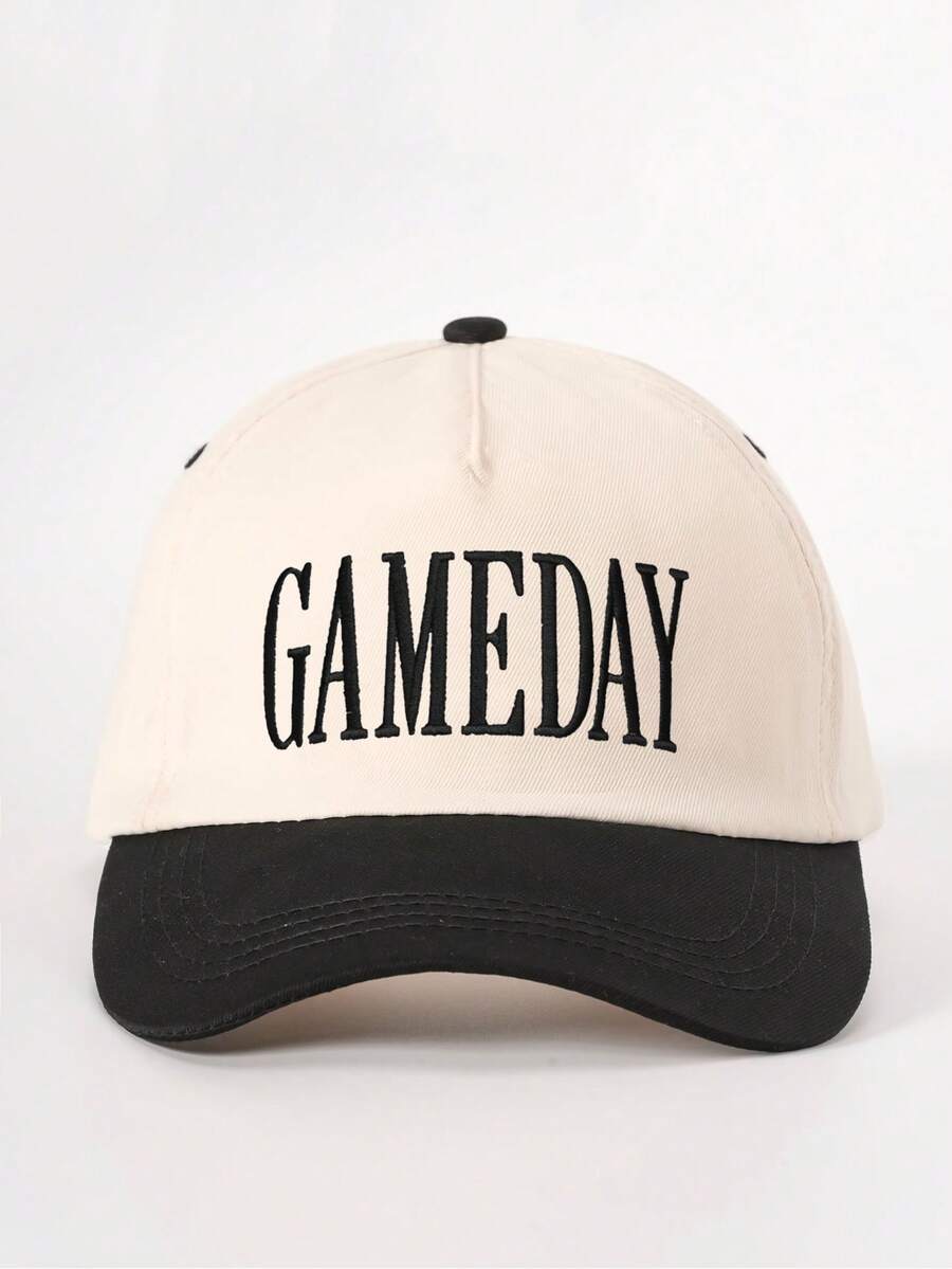 1件中性款「GAMEDAY」豹紋網眼棒球帽，個性化字母刺繡棒球帽，戶外防曬休閒帽，適合春秋季、旅行、海灘 - 棒球帽 - 查看 1