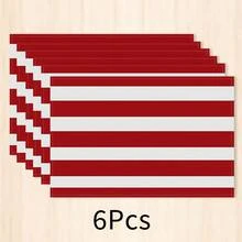 1pc Red And White Striped Placemat, Minimalist Modern Table Mat, Dining Table Decor, Easy To Clean Kitchen Restaurant Home Daily Use, Christmas Holiday Decoration - Multicolor - View 11