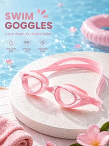 Adult Swim Goggles Anti-Fog Waterproof Swimming Eyewear High Definition Anti-Fog Lens - Leak-Proof, - Suitable For Training, Pool, Beach - Pink - View 1