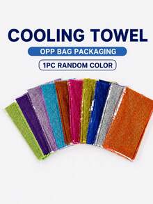 1pc Portable Cooling Towel Bottle, Reusable, Soft & Absorbent, Cool Feeling, Use Anytime Anywhere - Multicolor - View 13