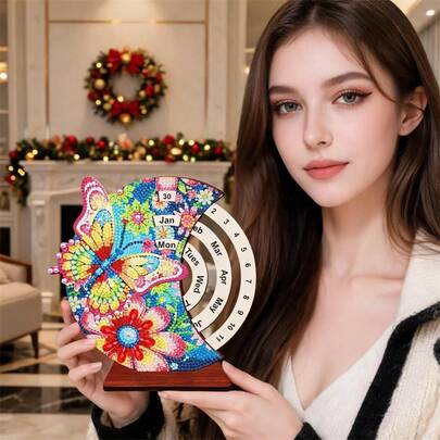 LaoJieYuan Christmas Gift Holiday Calendar Desk Calendar Home Decor Party Supplies Decoration New Style For 2026 Gifts For Adults Diamond Painting Kits By Numbers Full Round Square Drill For Adults Gifts DIY Crystal Rhinestone Mosaic Art Craft For Home Wall Decor Supplies Embroidery Cross Stitch Hobby Craft