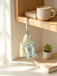 Hanging Cable Organizer Fabric Data Cable Storage Clip Cable Management Winder Cable Organizer INS Polka Dot Data Cable Storage Office Desk Storage Computer Desk Storage Gadget Fashion Versatile - Multicolor - View 4