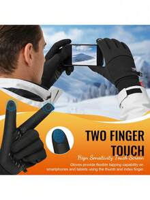 Unisex Winter Anti-Slip & Warm Gloves, Touchscreen Finger Design, Suitable For Running, Hiking, Cycling, Driving - Warm Gloves - View 4
