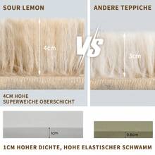 EDIMENS Long Hallway Runner Rug 80x300, High Pile Bathroom Rug Non-Slip, Fluffy Washable Kitchen Rug Bath Mat, Rugs For Bedroom Bed Runner Hallway Living Room - 米色 - 查看 7