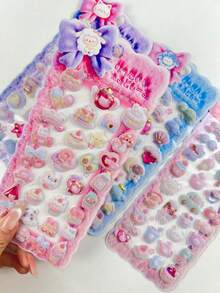 Multi-Color 3D Embossed Epoxy Resin Stickers, Cute Animal 3D Phone Decorative Stickers, High-Quality Crystal Stickers, Refrigerator Stickers, Notebook Decorative Stickers, Children's Painting Stickers, Waterproof Decorative Stickers - Multicolor - View 2
