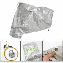 Funda para Triciclo de Adultos, Impermeable, para Bicicletas Reclinadas de Exterior, Duradera, Anti-UV, para 1-2 Bicicletas, con Orificios para Candado, Hebilla Antiviento, Resistente al Polvo y a la Intemperie, Lona para Triciclo Eléctrico - Plateado - Ver 3