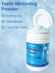 Vaclav 60g 薄荷口味美白牙膏粉 天然牙齒美白拋光 去漬清潔 口氣清新 牙膏替代品 不敏感 - 白色 - 查看 4
