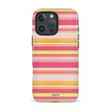 VESPOP Funda de teléfono con rayas de contraste, estilo retro Ins, cobertura completa, funda protectora a prueba de golpes - Para IPhone 18/17/16/15/14/13/12/11 Pro Max/Pro Plus/12 Mini/13 Mini, compatible con Galaxy S26 S25 S24 S23 S22 S21 Plus Ultra, compatible con Pixel 8 9 10 PRO - Color mixto 1 - Ver 7