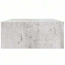 vidaXL Wand-Schubladenregal Wand-Schublade Schweberegal Hängeregal Wandschrank Wandboard Wandregal Mit Schublade Betongrau 40x23,5x10cm MDF - Concrete Dust - View 6